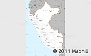 Gray Simple Map of Peru