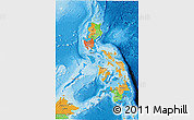 Political 3D Map of Philippines