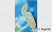 Political Shades 3D Map of Philippines