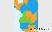 Political Simple Map of Region 12