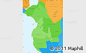 Political Shades Simple Map of Region 12