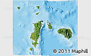 Satellite 3D Map of Romblon, political outside