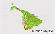 Physical 3D Map of Aklan, cropped outside