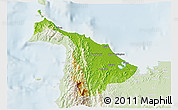 Physical 3D Map of Aklan, lighten