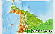 Physical 3D Map of Aklan, political outside