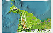 Physical 3D Map of Aklan, satellite outside