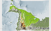 Physical 3D Map of Aklan, semi-desaturated