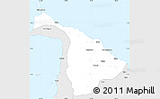 Silver Style Simple Map of Aklan