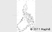 Blank Simple Map of Philippines