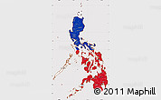 Flag Simple Map of Philippines