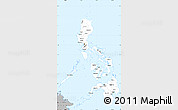 Gray Simple Map of Philippines