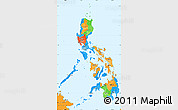 Political Simple Map of Philippines