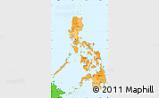 Political Shades Simple Map of Philippines