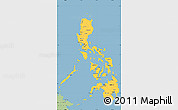 Savanna Style Simple Map of Philippines