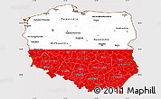 Flag Simple Map of Poland