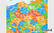 Political Simple Map of Poland