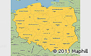 Savanna Style Simple Map of Poland