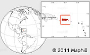 Blank Location Map of Puerto Rico