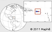 Flag Location Map of Puerto Rico, blank outside