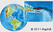 Physical Location Map of Puerto Rico