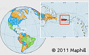 Political Location Map of Puerto Rico