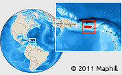 Shaded Relief Location Map of Puerto Rico