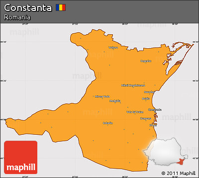 Political Simple Map of Constanta, cropped outside