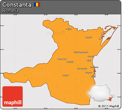 Political Simple Map of Constanta, cropped outside