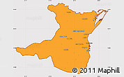 Political Simple Map of Constanta, cropped outside