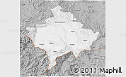 Gray 3D Map of Kosovo