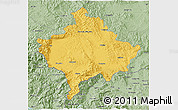 Savanna Style 3D Map of Kosovo