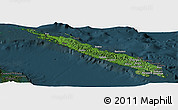 Satellite Panoramic Map of Isabel, darken