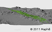 Satellite Panoramic Map of Isabel, desaturated