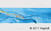 Political Shades Panoramic Map of Solomon Islands