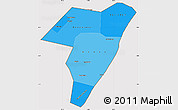 Political Shades Simple Map of Mudug, cropped outside