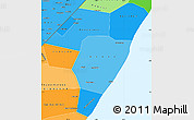 Political Shades Simple Map of Mudug