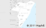 Silver Style Simple Map of Mudug