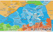 Political Shades 3D Map of Northern Province