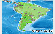 Political Shades Panoramic Map of South America