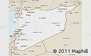 Classic Style 3D Map of Syria