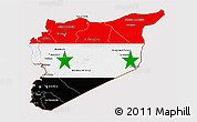 Flag 3D Map of Syria