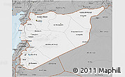 Gray 3D Map of Syria