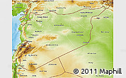 Physical 3D Map of Syria