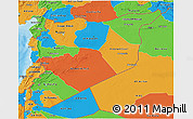 Political 3D Map of Syria