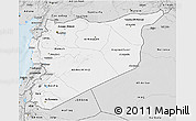 Silver Style 3D Map of Syria