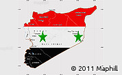 Flag Map of Syria