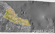 Satellite 3D Map of Dar-Es-Salaam, desaturated