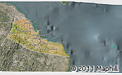 Satellite 3D Map of Dar-Es-Salaam, semi-desaturated