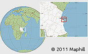 Savanna Style Location Map of Dar-Es-Salaam, highlighted country