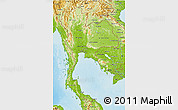 Physical 3D Map of Thailand